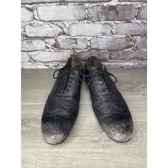 Bed Stu Dark Gray Leather Wing Tip Oxfords Lace Up Shoes Men Sz 10.5M US/43.5EU main image 11
